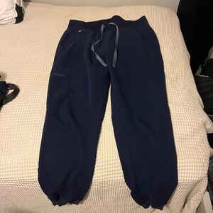 navy blue figs joggers